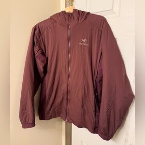 Arc'teryx Burgundy Crimson Red Atom LT Hoody Jacket Women's XL